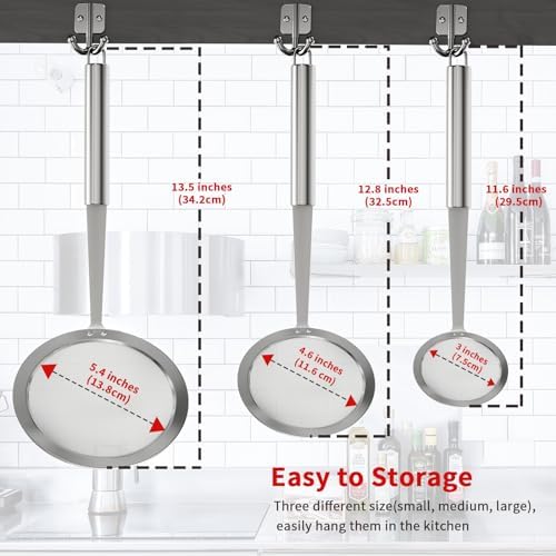 Newness 3 Pack Skimmer Spoon for Fat and Foam Removal
