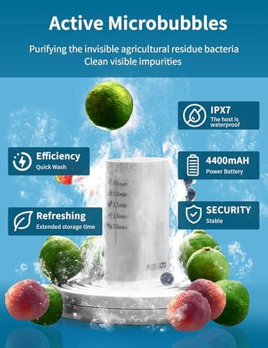 Fieemoo Fruit and Vegetable Washing Machine with OH-Ion Technology