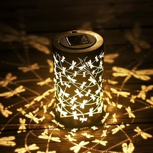 BVGY Starry Sky Dragonfly Solar Lantern Outdoor Decor 1