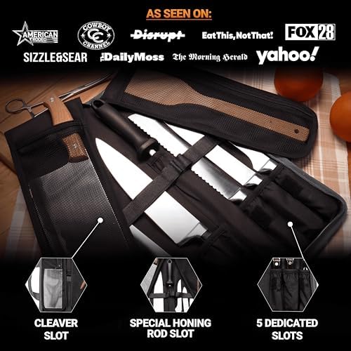 Chef Sac Chef Knife Roll Bag with 8 Pockets and 2 Flaps 1
