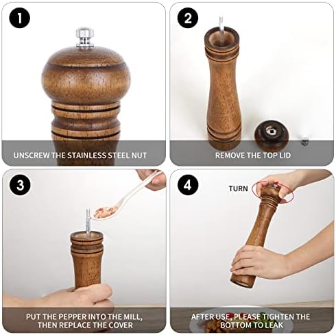 XWXO 10 Inch Pepper Mill with Adjustable Ceramic Rotor 1