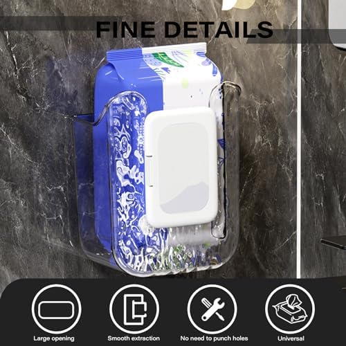 XUEYEGONGJI Wipes Dispenser Wall Mount Transparent Grey