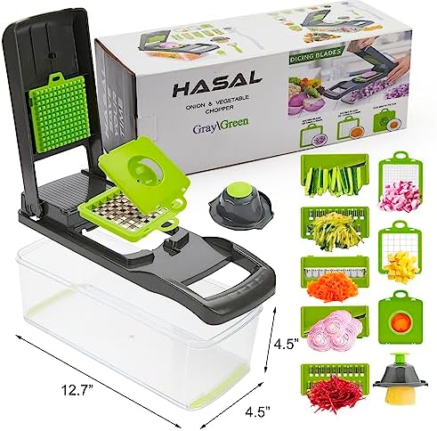 Hasal 16 in 1 Veggie Chopper with Container and Extra Peeler