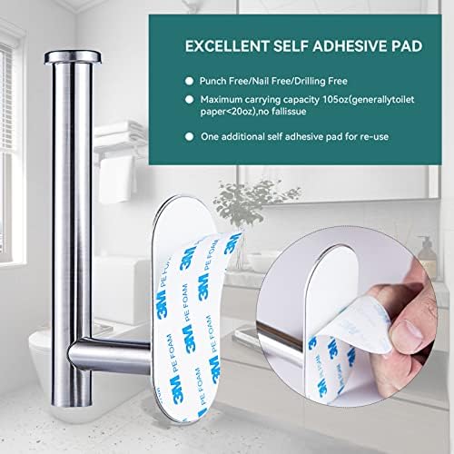 YUET Toilet Roll Holder Self Adhesive Stainless Steel