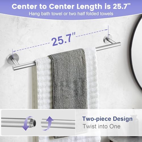 YACVCL 10-Piece Brushed Nickel Bathroom Hardware Set