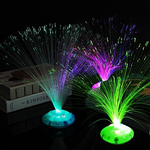 Retisee 24 Pcs Fiber Optic Multicolored Light Centerpieces