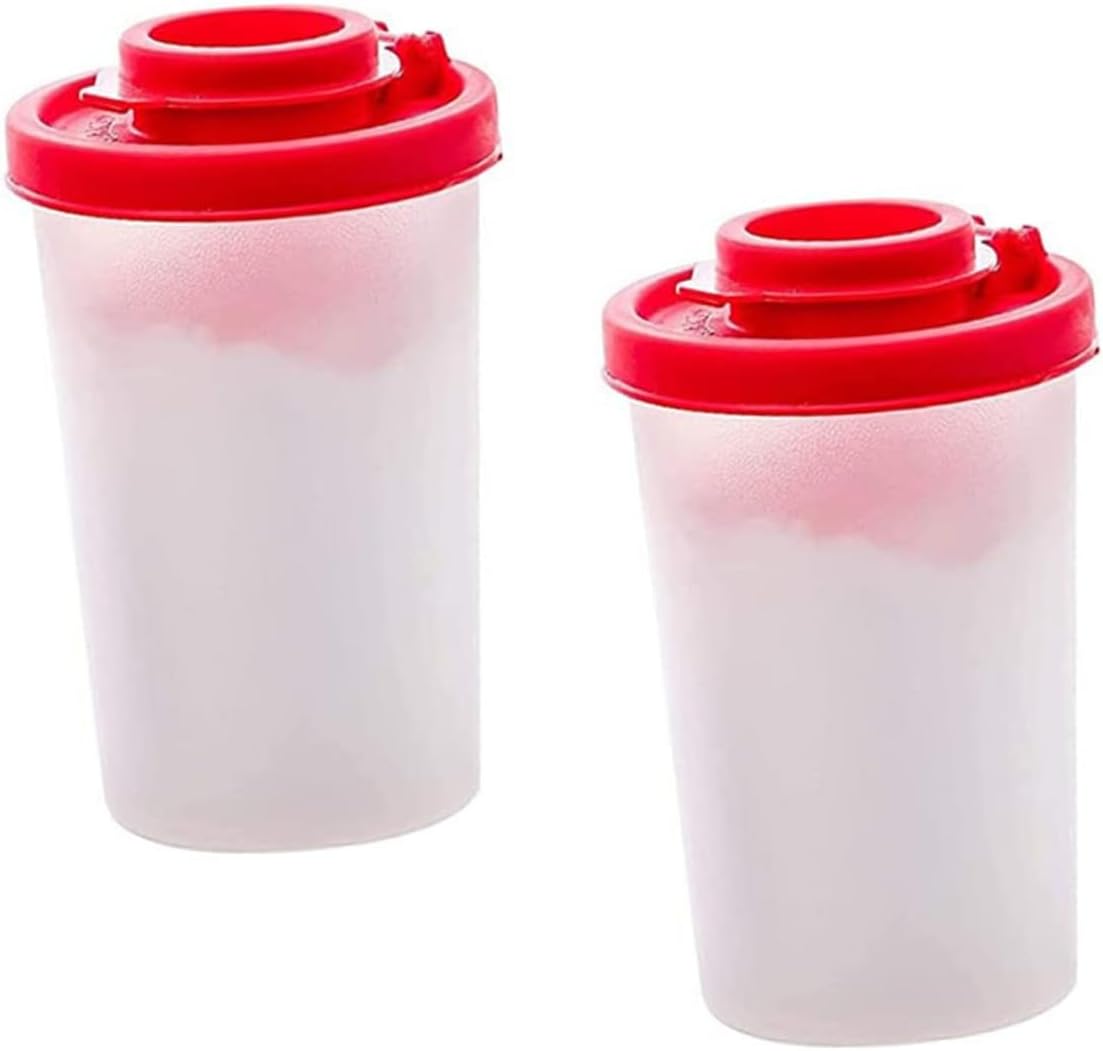 SHOWERORO 2Pcs Transparent Pepper Shakers for Kitchen and Camping
