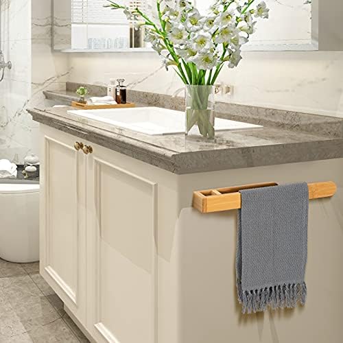 Self Adhesive Bamboo Towel Holder No Drilling
