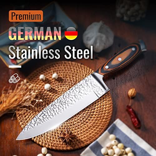 KroWallu 15-Piece Knife Block Set with Sharpener 1