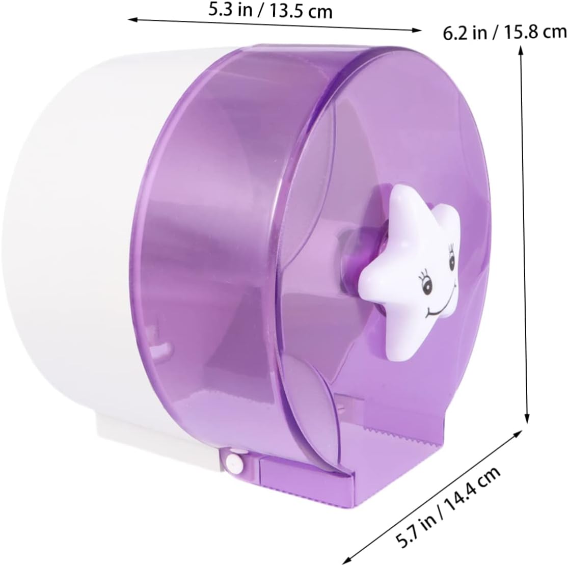 Alipis Purple Toilet Tissue Box with Translucent Visual Design