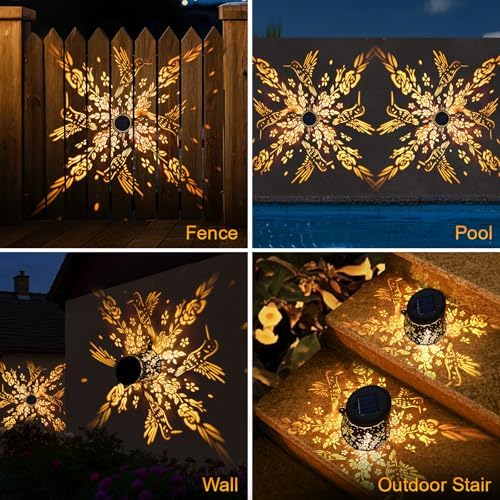 Likiyol 2 Pack Solar Fence Lights Ultra Bright