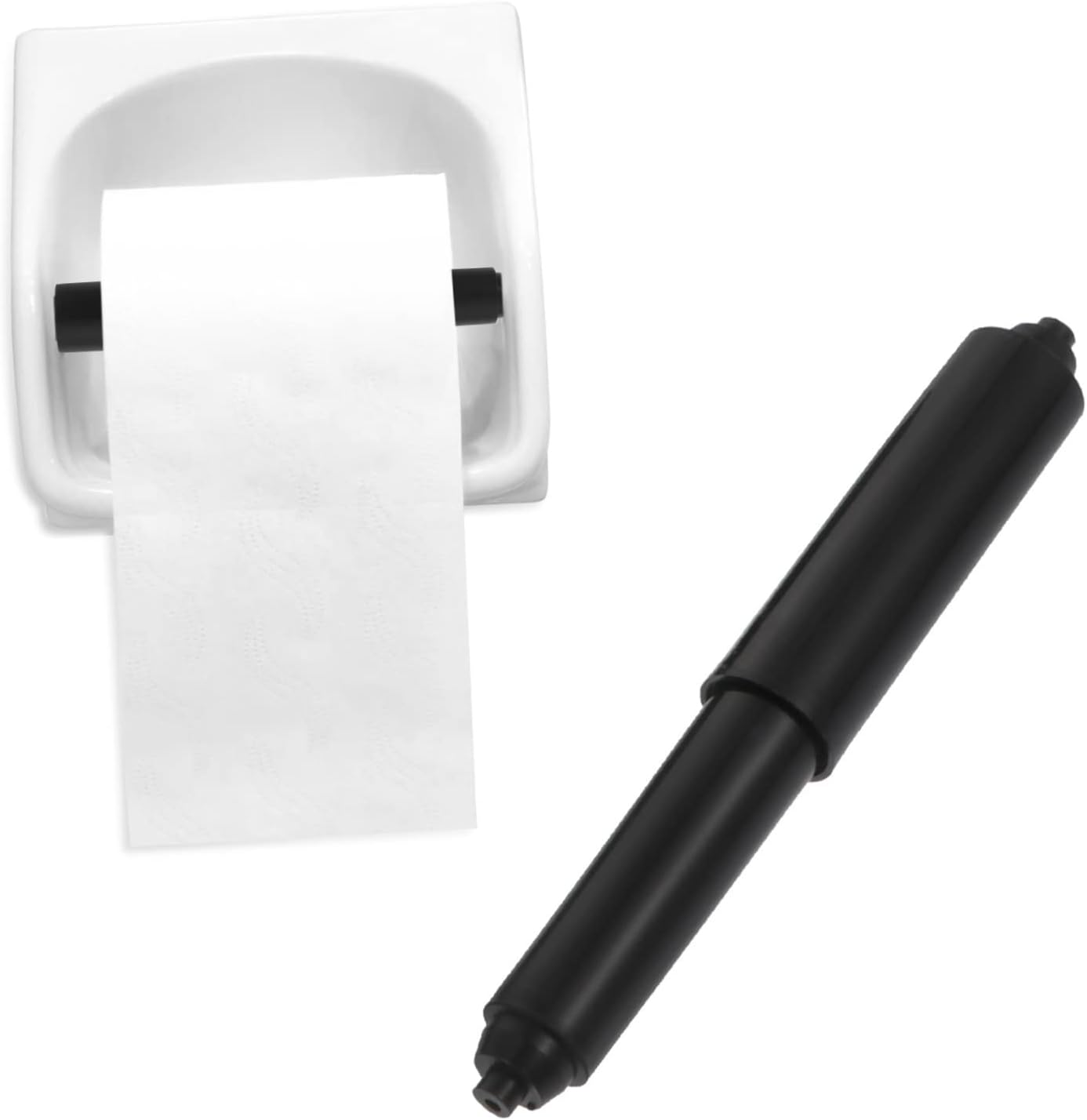 Holibanna 6Pcs Plastic Toilet Paper Rollers Retractable Tissue Holder