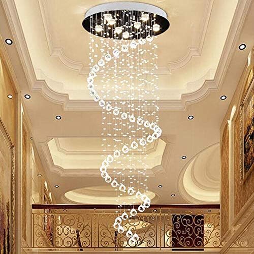 TSWF Single Spiral K9 Crystal Chandelier
