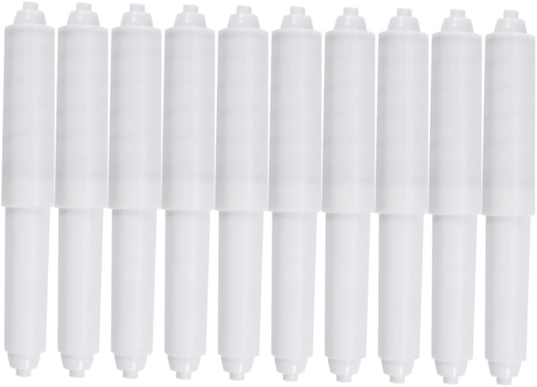 10pcs Plastic Toilet Paper Roll Holder with Spring Load