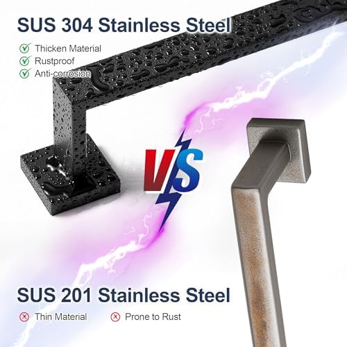 SEIDO Matte Black Towel Bar 36 Inch Heavy Duty