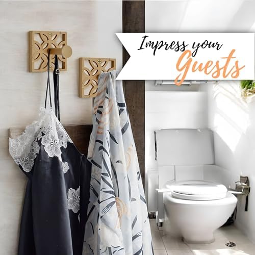 Autumn Alley 2 Pack Gold Hooks for Bathroom