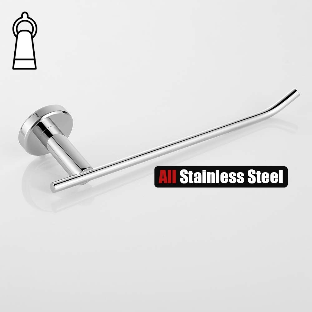 JQK Chrome Towel Ring 9 Inch Stainless Steel Bathroom Holder