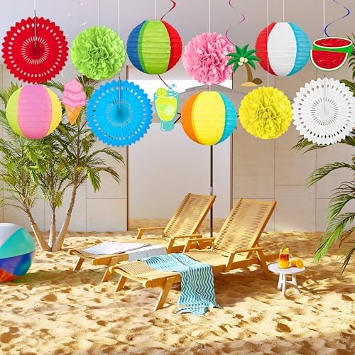 14Pcs Renbuzhu Beach Party Decorations Set