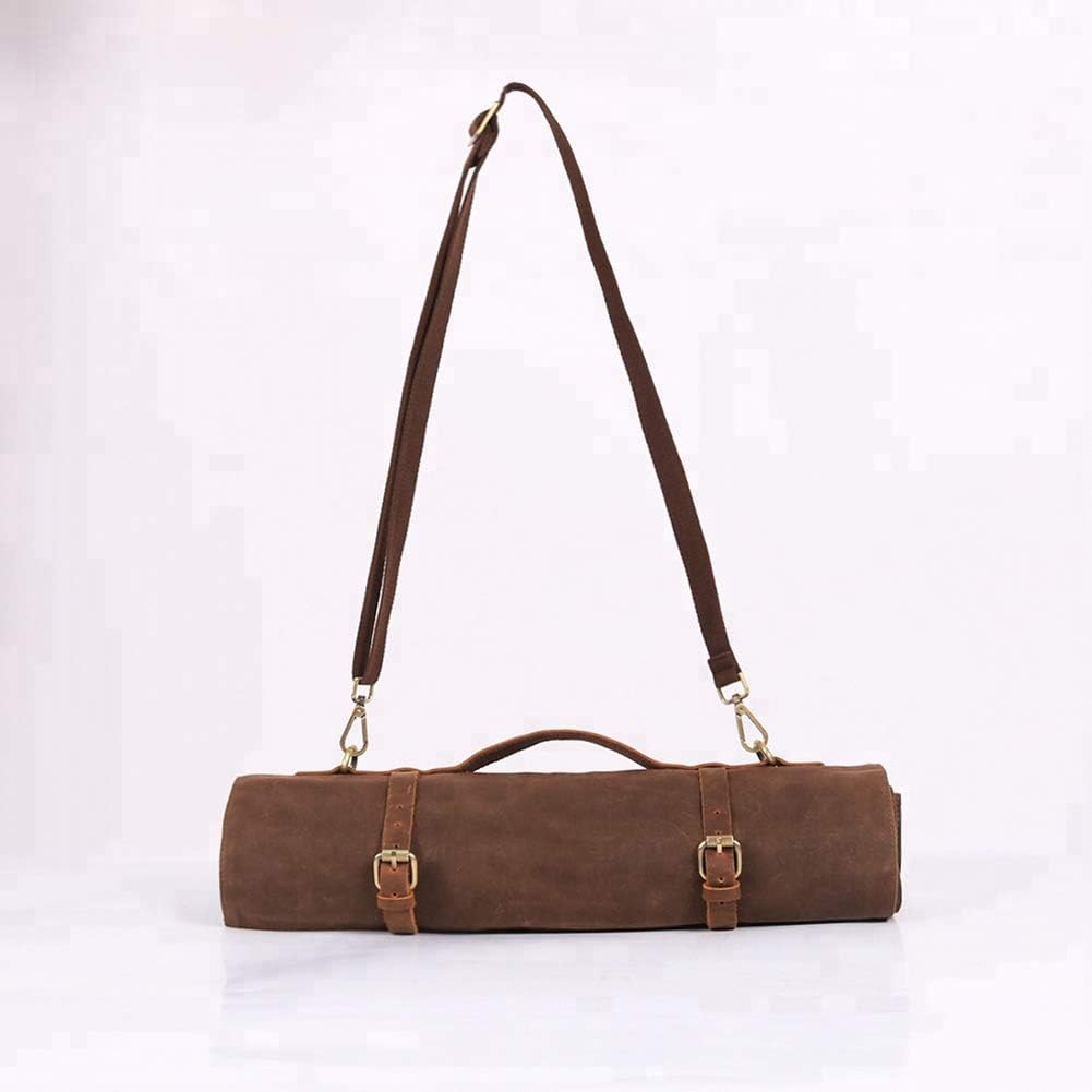 HERSENT Large Chefs Knife Roll Bag with 11 Pockets