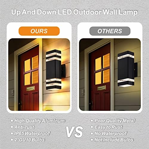 DASTOR Modern Outdoor Wall Light in Black