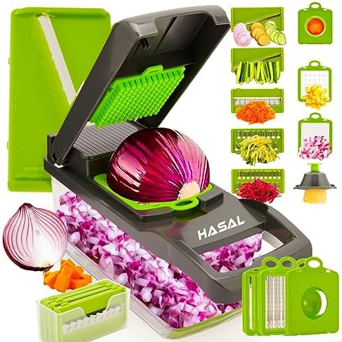 Hasal 16 in 1 Veggie Chopper with Container and Extra Peeler