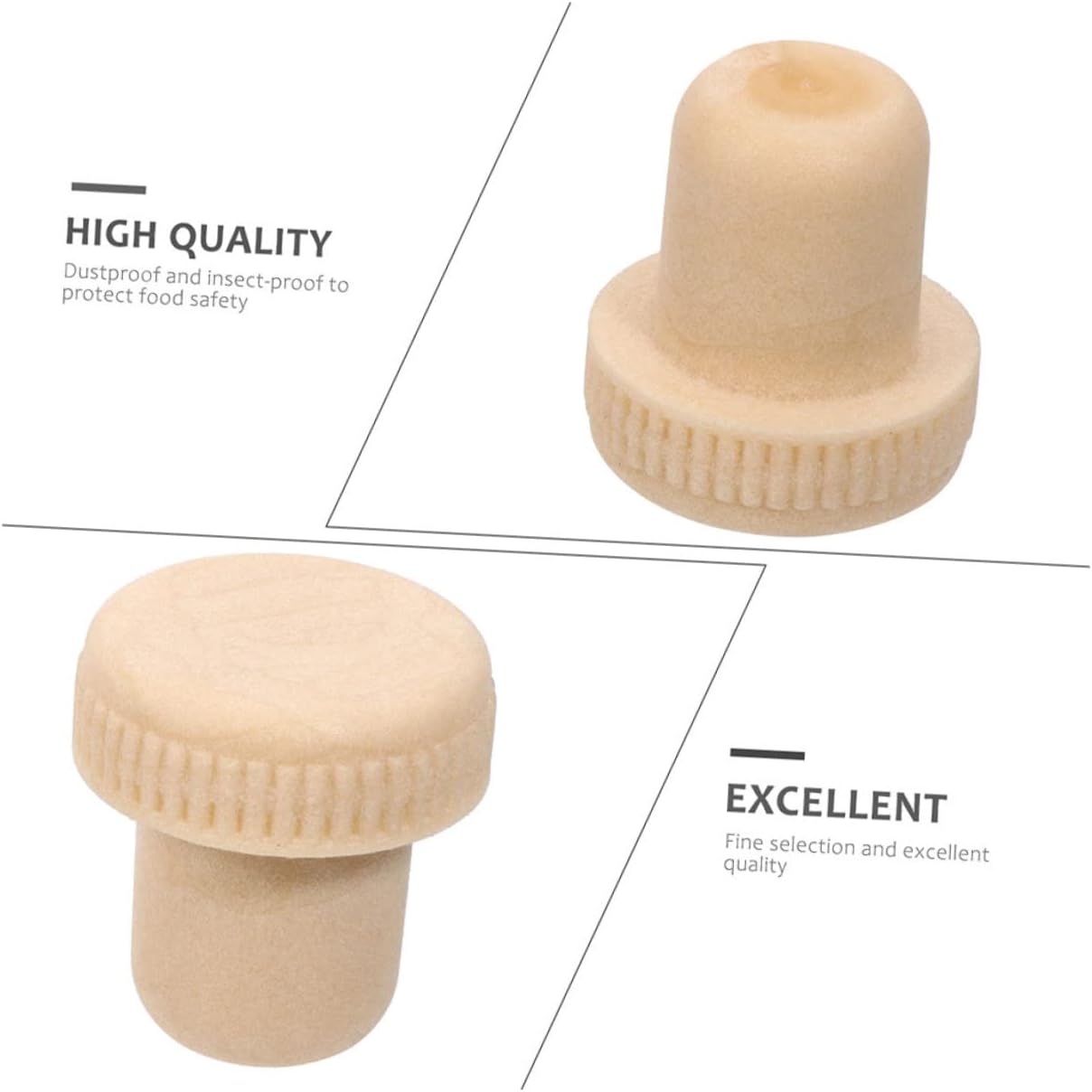 SHOWERORO 20pcs Cork Wine Stopper Labels Decanter Plug Set
