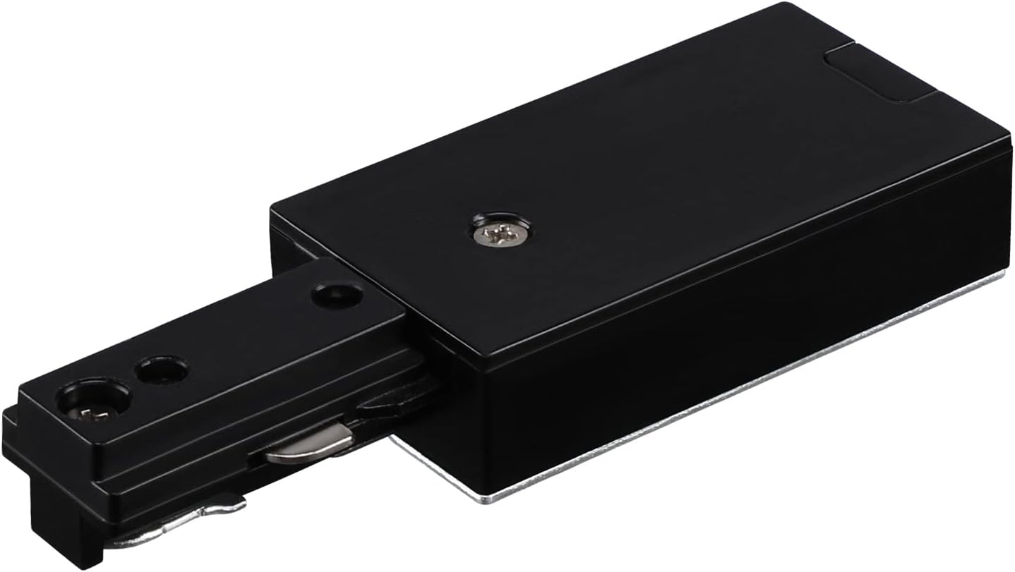 LEONLITE H Track Live End Feed Connector 3-Wire-1 Circuit Black
