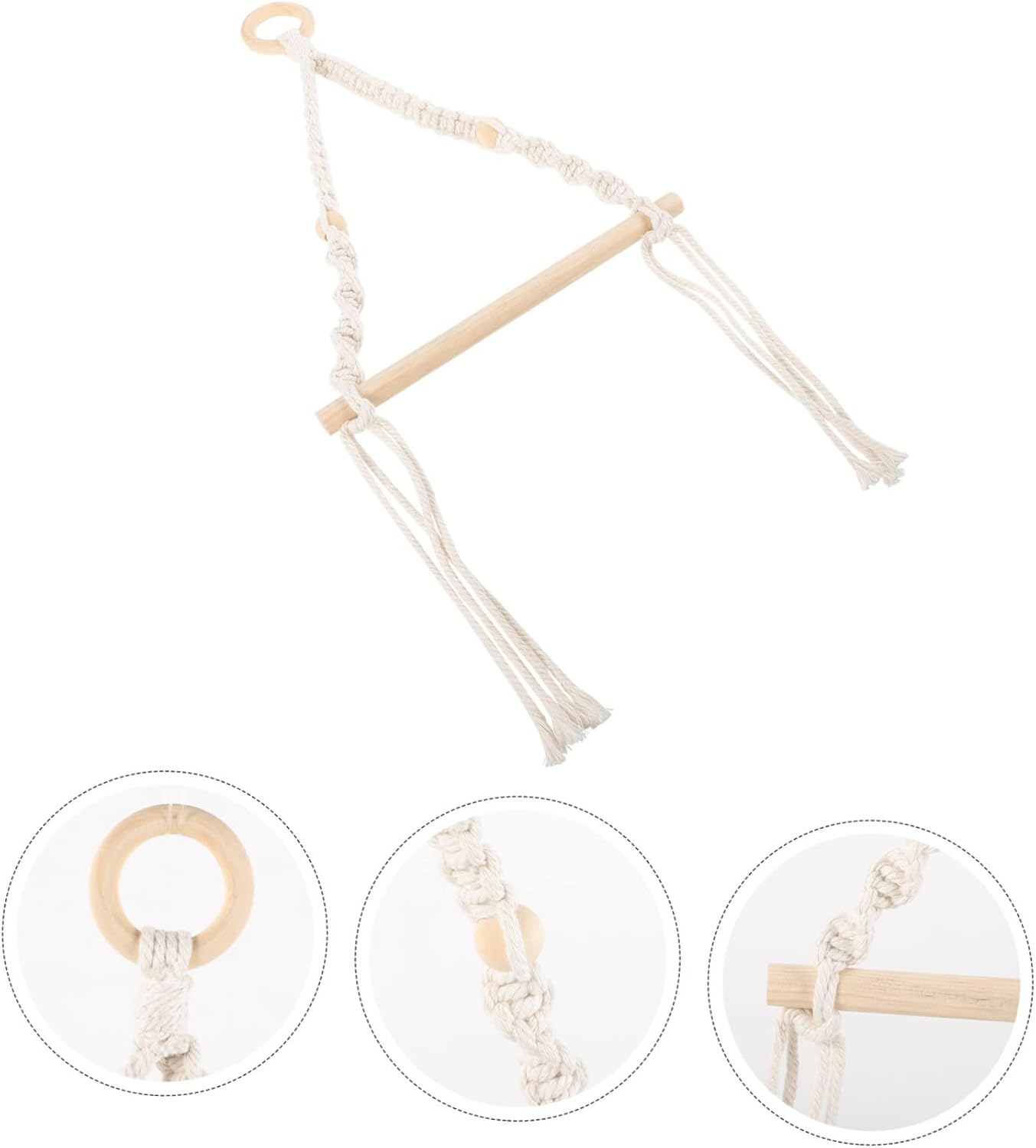 HOUDERCO Nautical Style Macrame Toilet Paper Holder