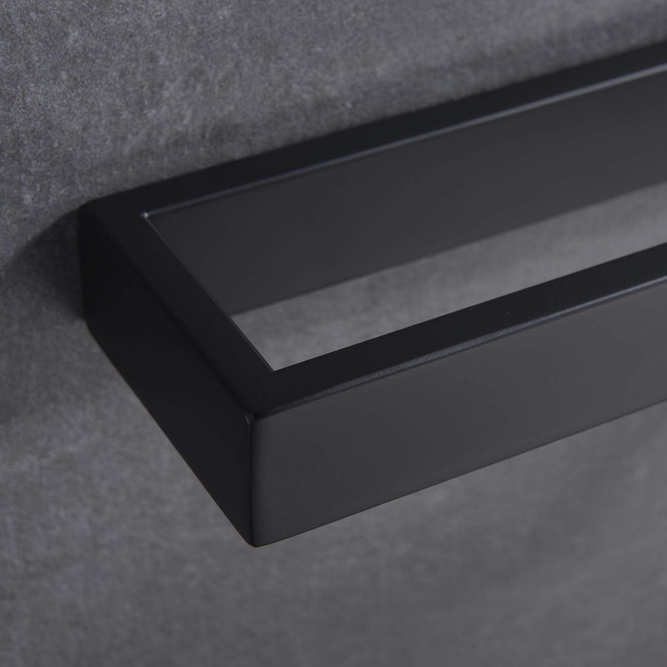 Hoooh Bath Towel Holder Matte Black Stainless Steel