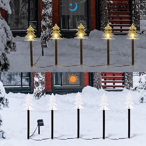 ILLUMINEW Solar Pathway Christmas Lights Set of 5