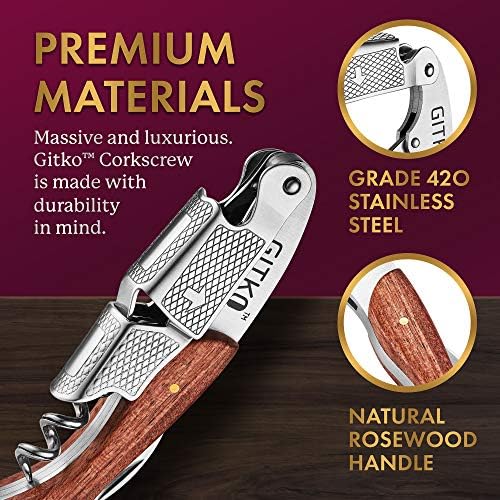 Gitko Professional Wine Opener with Rosewood Handle