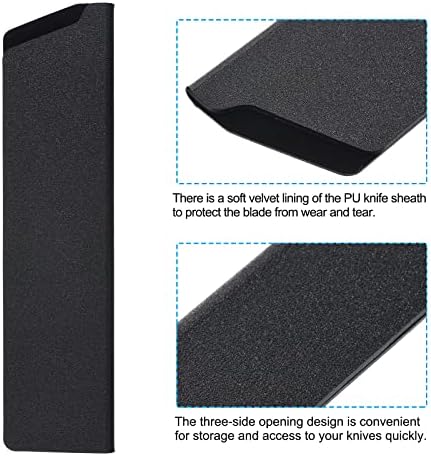 PATIKIL ABS Knife Cover Sleeves for 8 Chef Knife 2 Pack Black