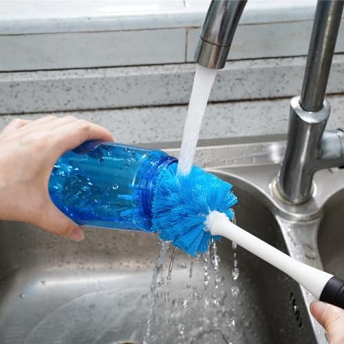 MOSOLAN 3-Piece Dish Brush Set with Scrubber and Water Bottle Brush