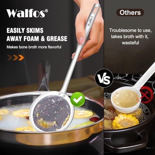 Walfos Fat Skimmer Spoon Set of 3 3 4 5 Inch