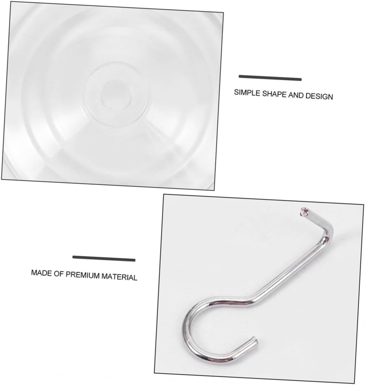 Unomor 8pcs Heavy Duty Suction Cup Hooks for Bathroom Kitchen