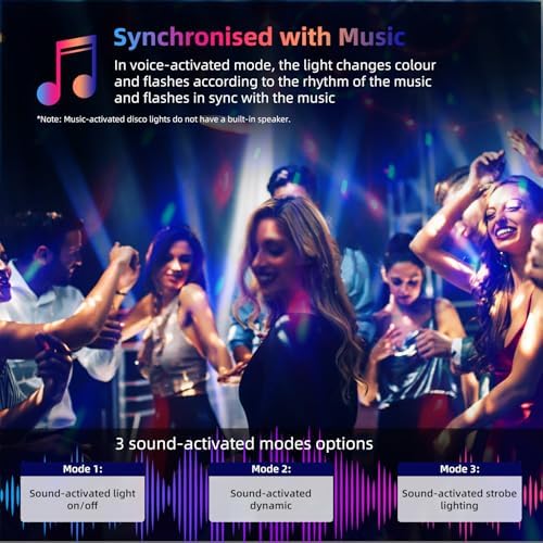 Gorkue 2-Pack DJ Disco Ball with Remote Control 1