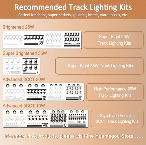 Yuemegou H Track L Connector for Track Lighting System