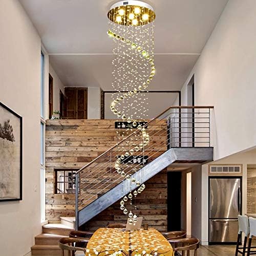 TSWF Single Spiral K9 Crystal Chandelier