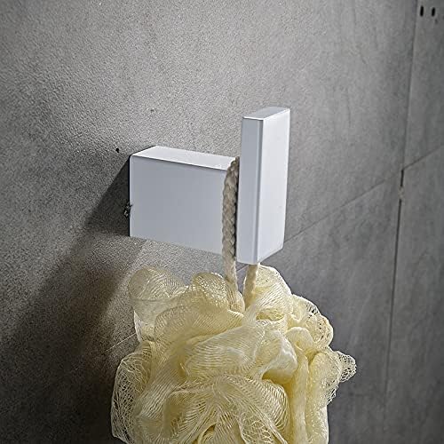 TYZK Shower Shelves Hardware Set White Robe Hook