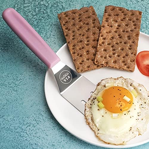 Pink Handle Cookie Spatula - Small and Heat Resistant
