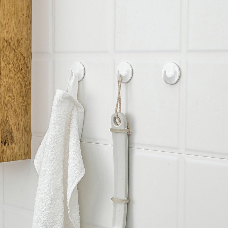6Pcs Adhesive Wall Hooks for Bathroom Kitchen