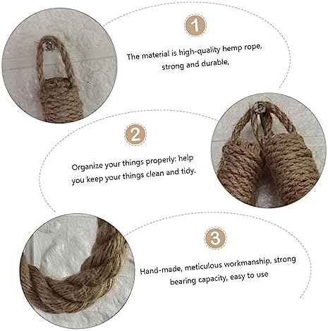Rope Hanging Toilet Paper Holder Durable Storage Rack for Bathroom