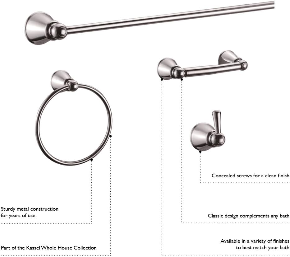 Design House 558205 Kassel Towel Ring Polished Chrome 1