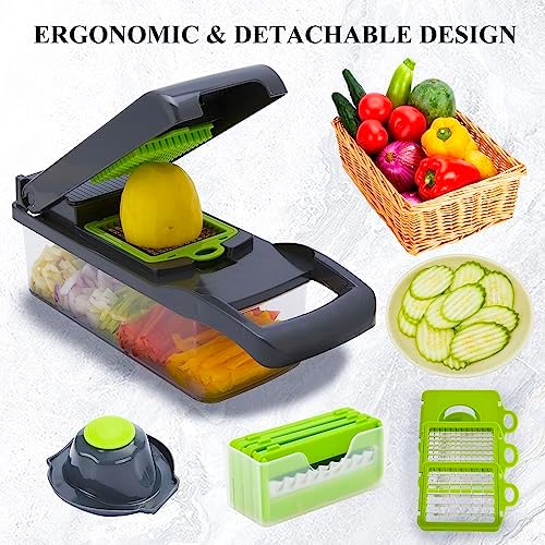 Hasal 16 in 1 Veggie Chopper with Container and Extra Peeler