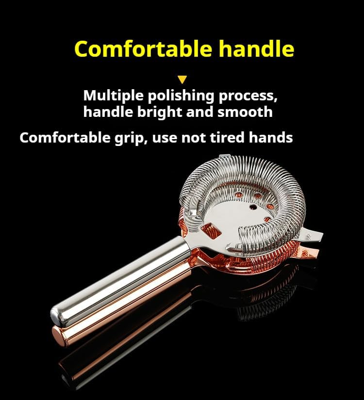 YUHWYI Bent Handle Cocktail Strainer - 4 Colors