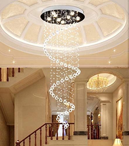 TSWF Single Spiral K9 Crystal Chandelier