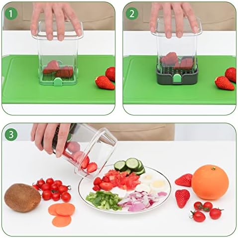 BIGOWL 2 Blades Vegetable Fruit Chopper with Container 1