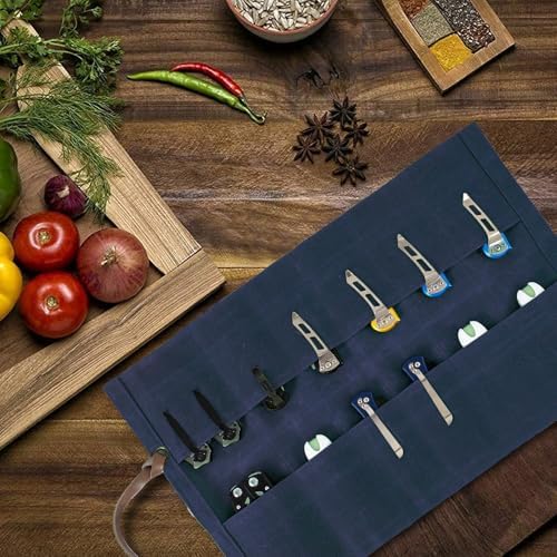 Baizoy Knife Display Bag with 12 Slots Blue