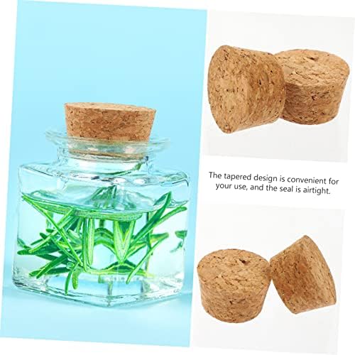 DECHOUS Wooden Wine Stoppers with Cork Plugs 60 Pcs Set