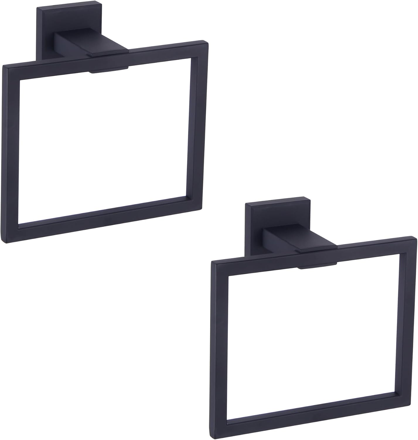 GERZWY Matte Black Towel Ring Wall Mounted